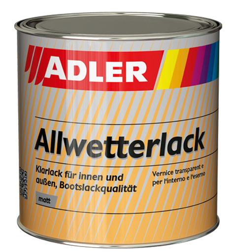 ADLER - Allwetterlack Farblos, Matt / 750 ml
